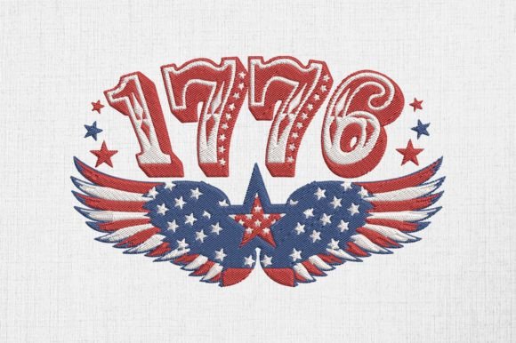 1776 America USA Flag 4th of July Embroidery Review
