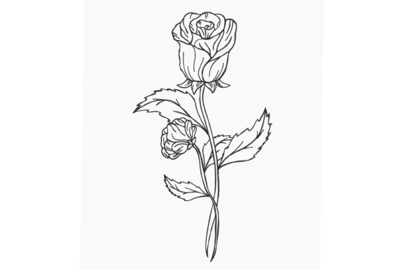 A Red Rose: A Continuous Line Embroidery for Craft Fairs
