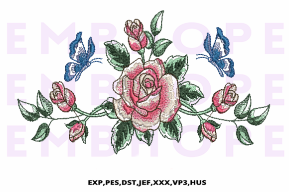 Flowers with Butterfly: A Craft Fair Embroidery Review