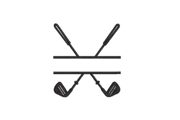 Golf Split Embroidery Design for Holiday Products