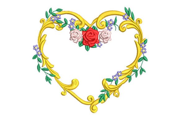 Heart Wreath with Roses: Embroidery Design Review