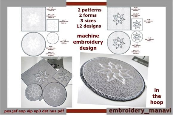 In the Hoop Mug Rug: Embroidery Designer Review