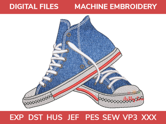 Sneakers Applique: Casual Embroidery for Trendy Gifts
