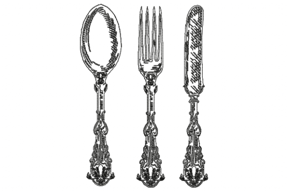 Spoon Fork Knife: A Holiday Kitchen Embroidery Gem